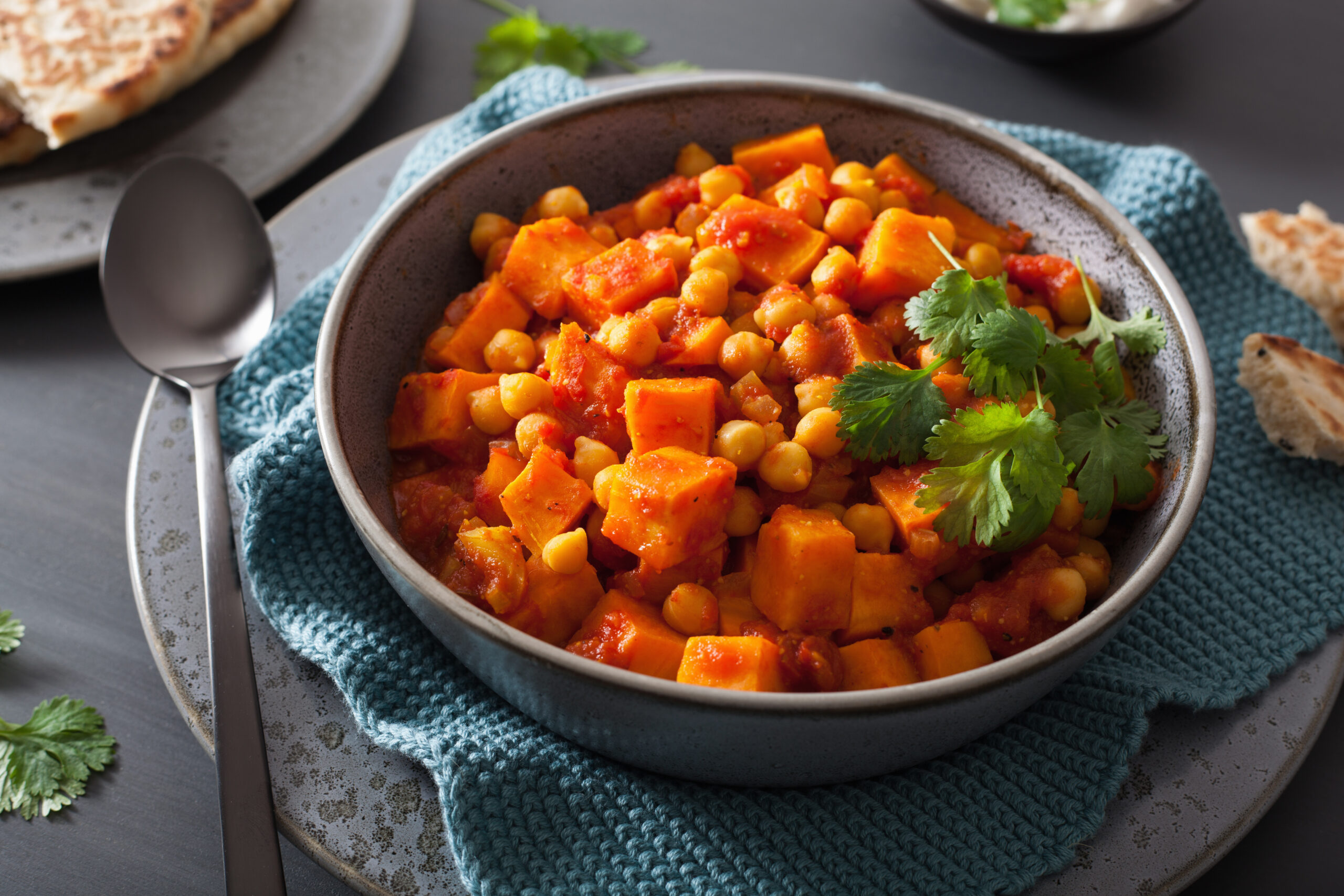 Rezept für Süßkartoffel-Kichererbsen-Curry mit Feuer - Achilles Running