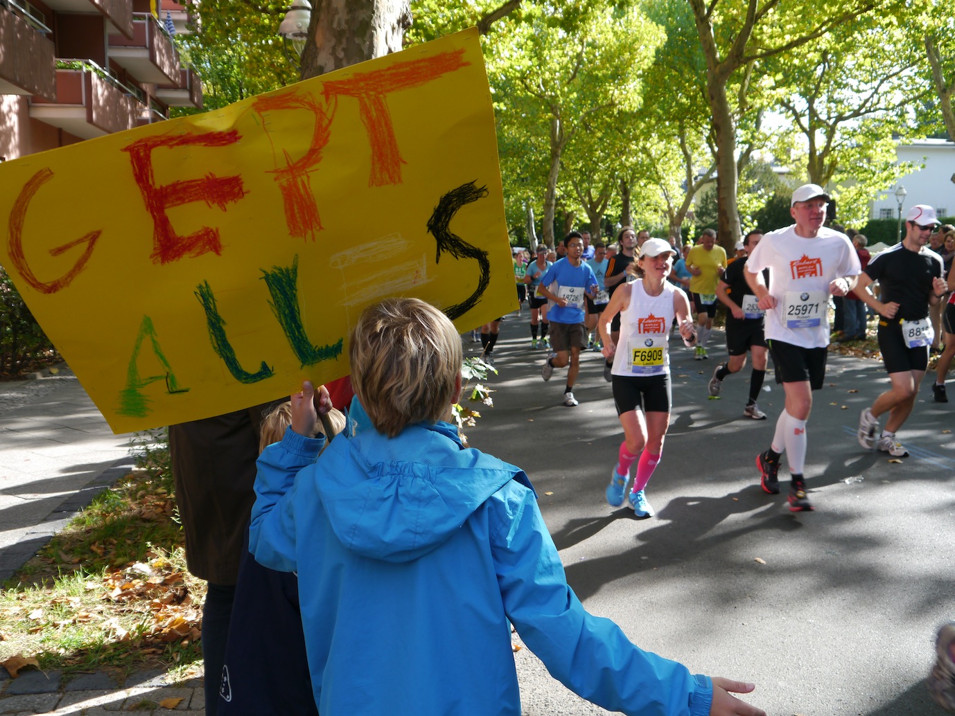 Motivationssprüche an der Laufstrecke